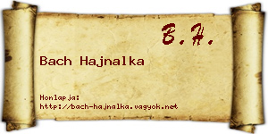 Bach Hajnalka névjegykártya