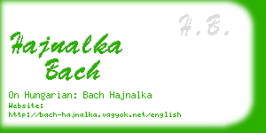 hajnalka bach business card